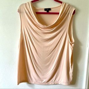 J. Crew 365 Cowl Neck Peach top, size Large
